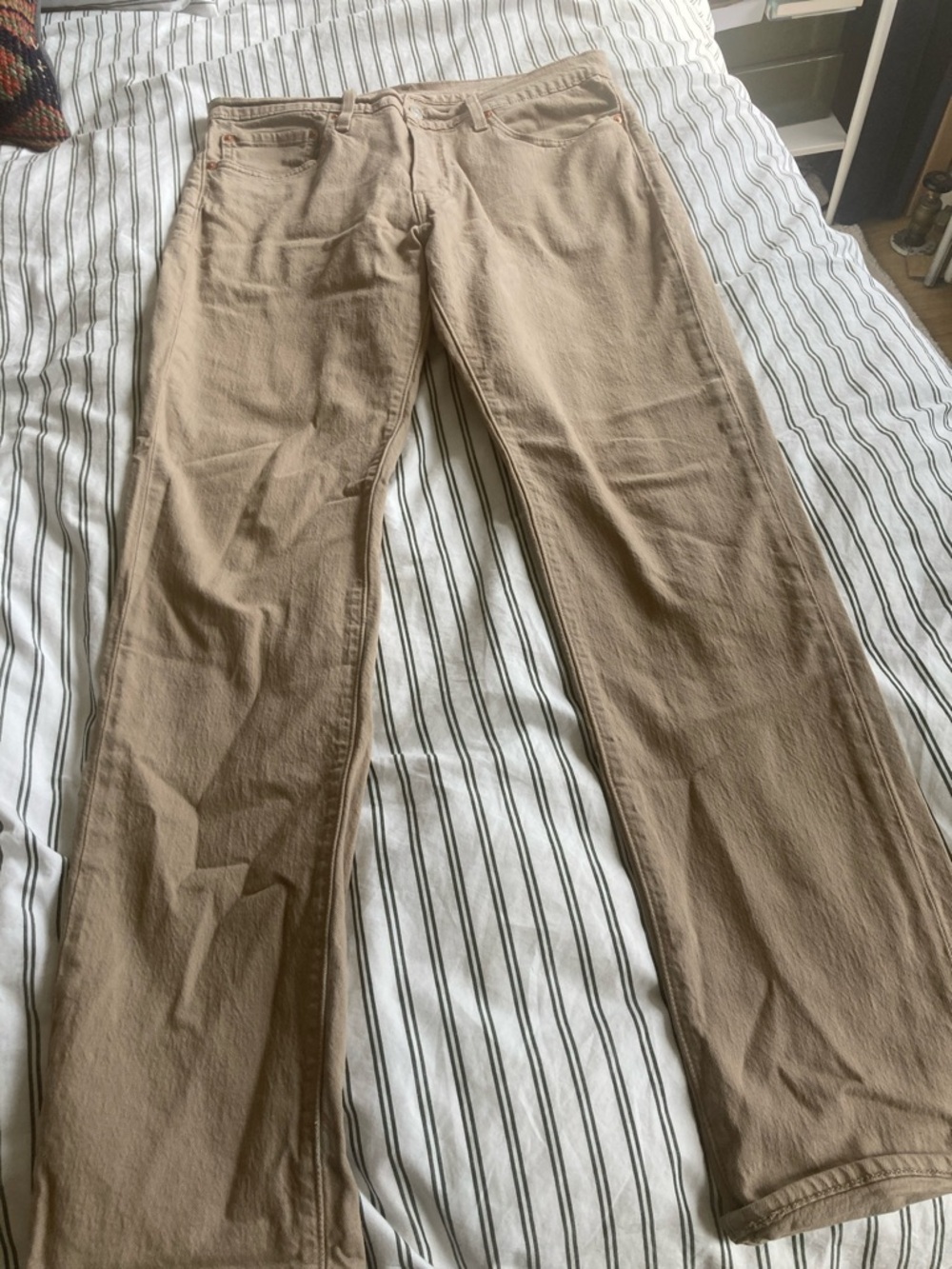 Levi's Men's Tan Straight-Leg denim